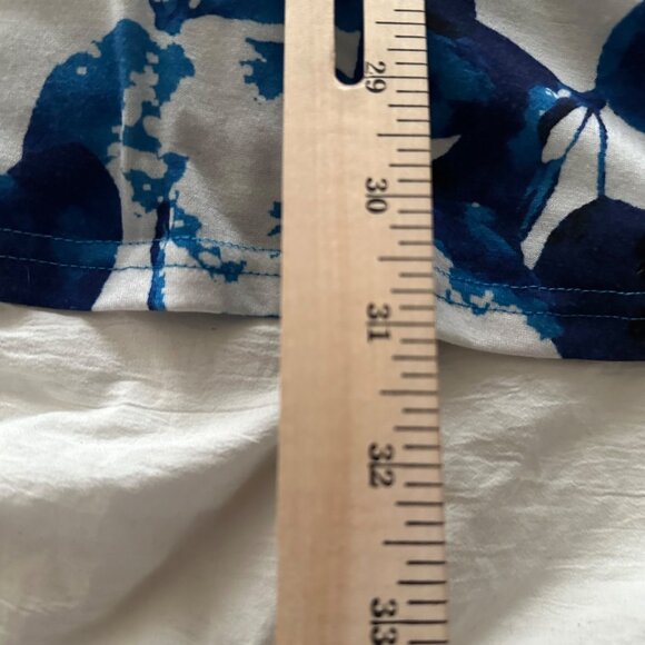 Lily By Firmiana Sleeveless Blue Leaf Print Tunic 3XL Beachy Summer Tropical - Picture 9 of 10